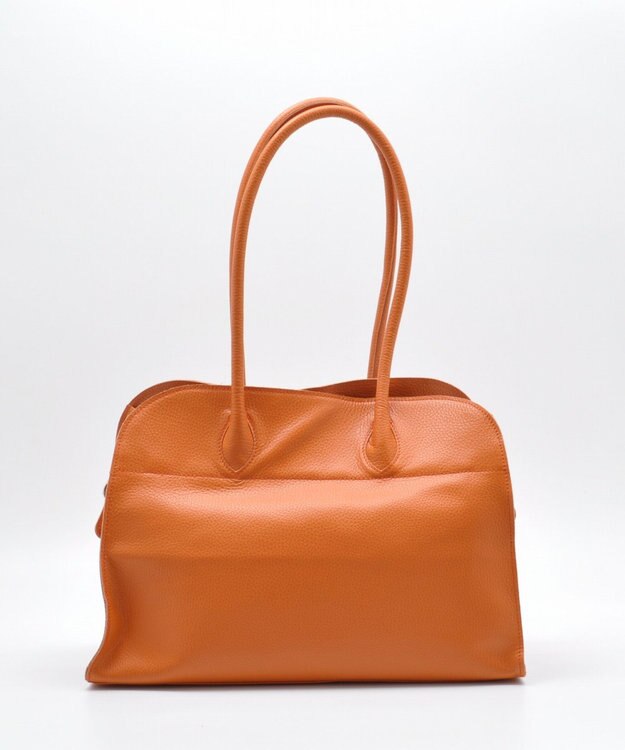 blancle シュリンクレザー ワイドボストン オレンジ