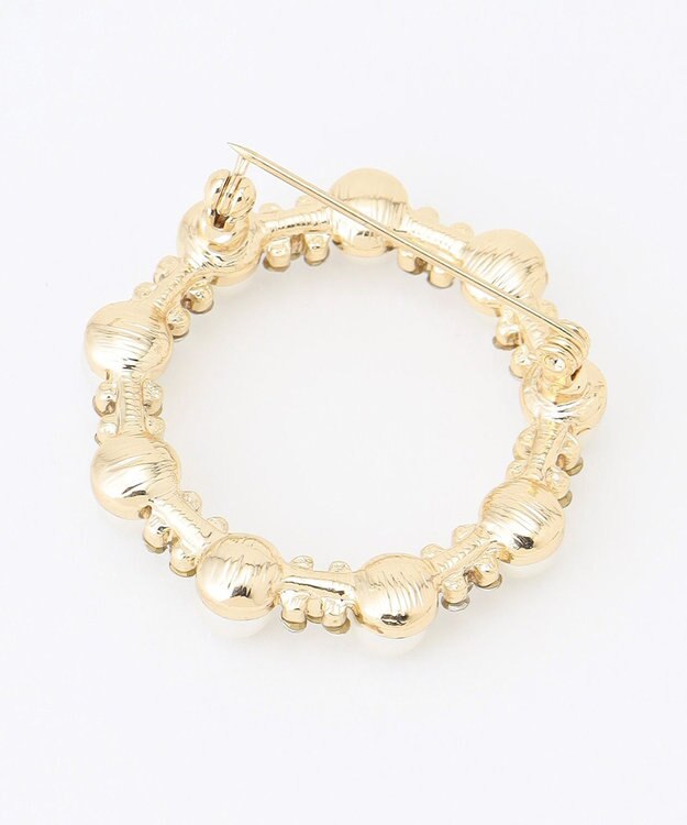 ANY 【2セット】【親子で使える】パールビジューブローチ ライトゴールド