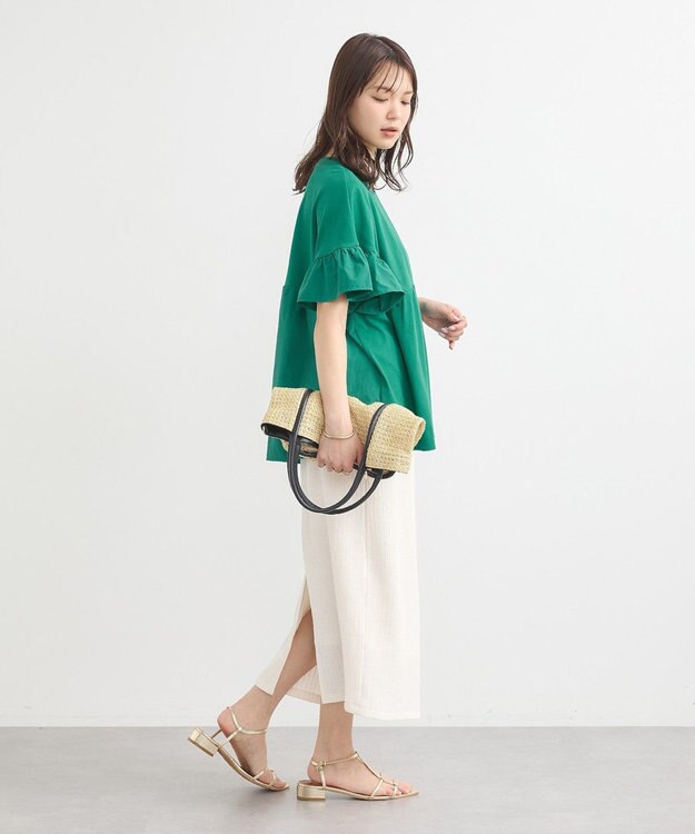 earth music&ecology 選べる丈カットナロースカート Ivory