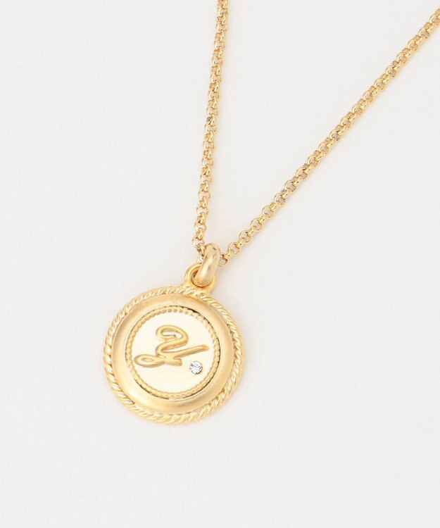 J.PRESS LADIES 【リバーシブル】イニシャルコイン ネックレス Y
