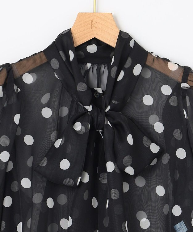 組曲 S 【組曲×setsuko sagittaire】シフォンプリント2WAYブラウス ブラック系5