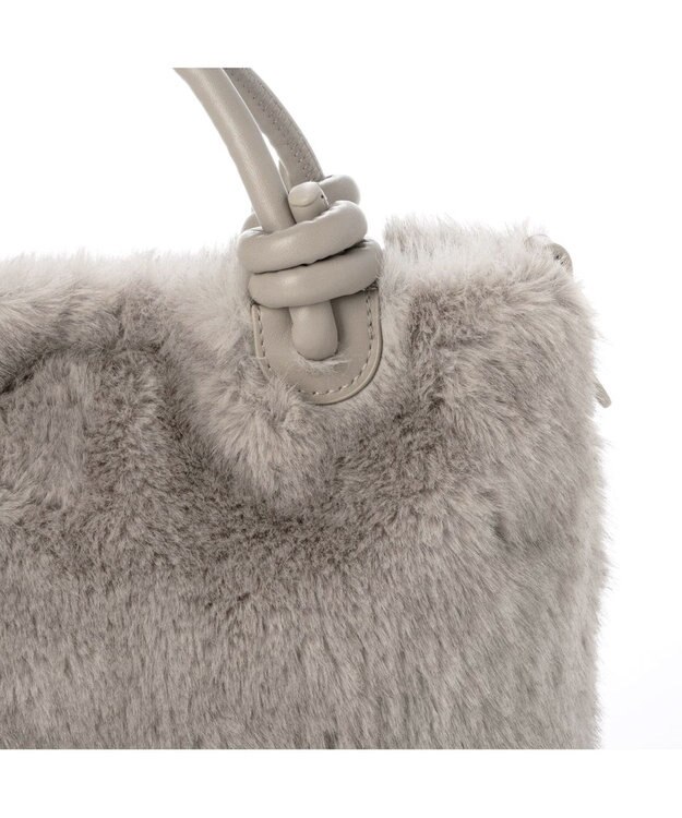 UNBILLION カシュカシュ cachecache / ミンク風フェイクファーノットハンドルバッグ GY