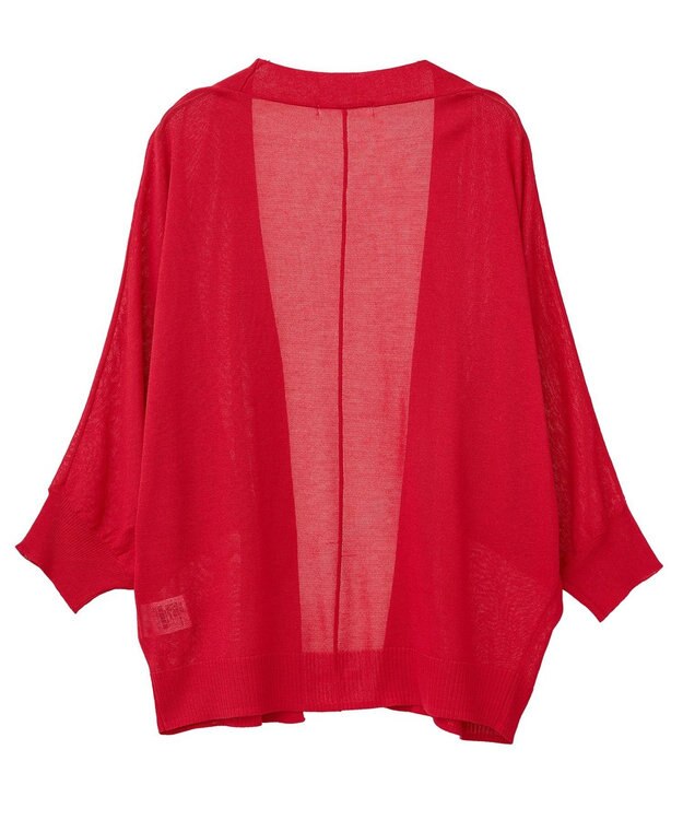 Green Parks 接触冷感七分袖カーディガン Red