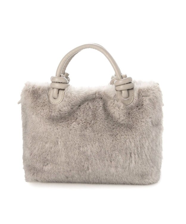 UNBILLION カシュカシュ cachecache / ミンク風フェイクファーノットハンドルバッグ GY