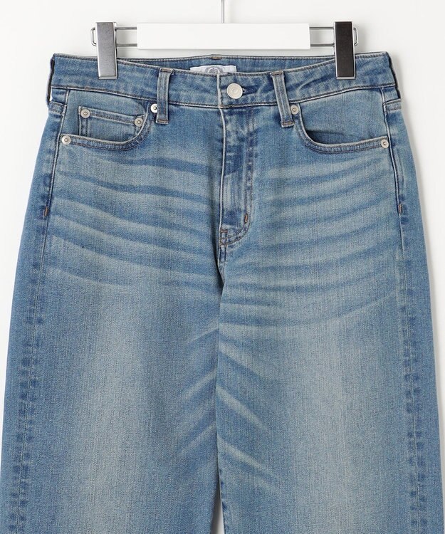 J.PRESS LADIES S 【洗える】BASIC STRETCH DENIM ボーイフィット パンツ ダルブルー系