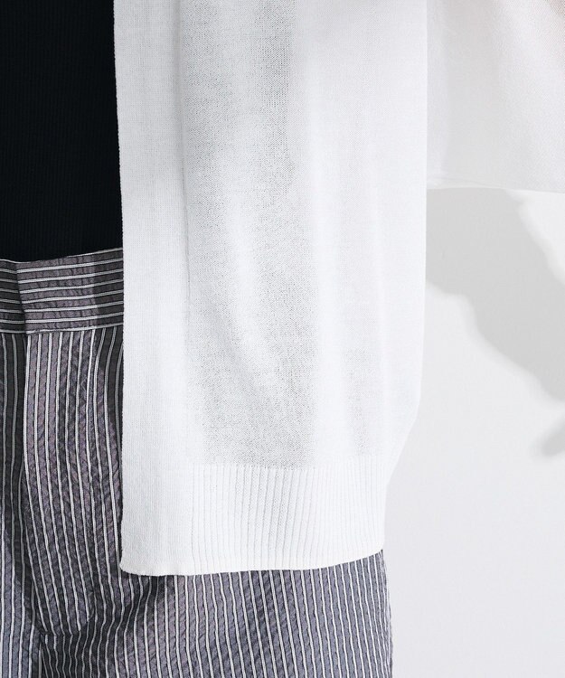 Green Parks 接触冷感七分袖カーディガン Off White