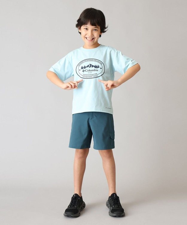 Columbia Columbia/ キッズアイテム/ ユースコールドベイダッシュグラフィックショートスリーブTシャツ /コロンビア Marine Light Front Print
