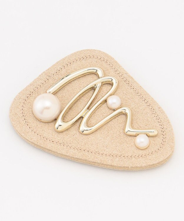 UNFILO パールモチーフブローチ ゴールド