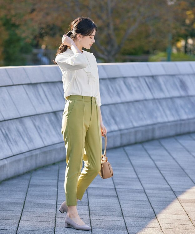 Tiaclasse 【洗える】フリルブラウス オフホワイト