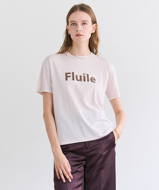 BEIGE， STELLERITE / コットンロゴTシャツ Nude