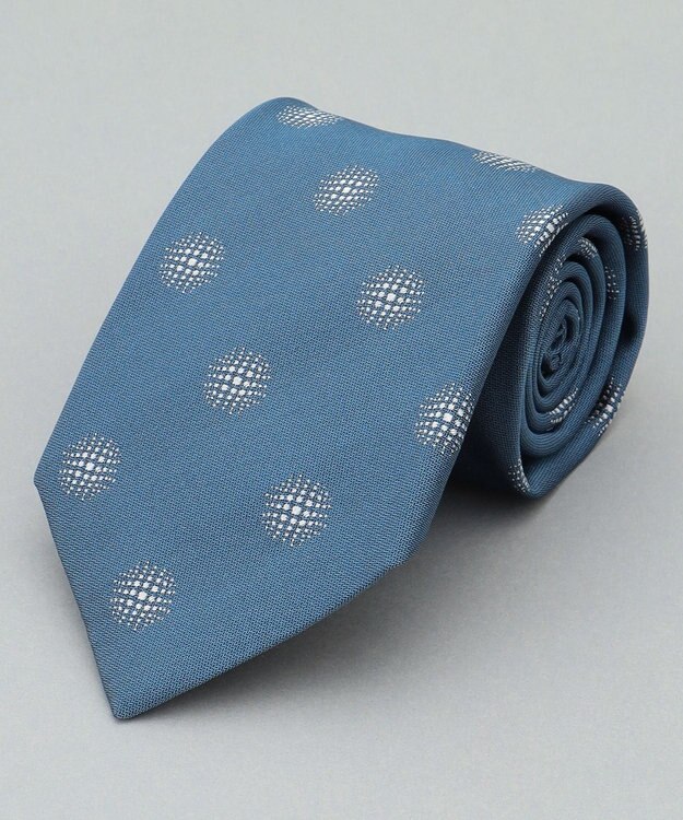 GOTAIRIKU 日本縫製/オリジナル柄【Fermo Fossati】ネクタイ_小紋柄 ターコイズブルー系8