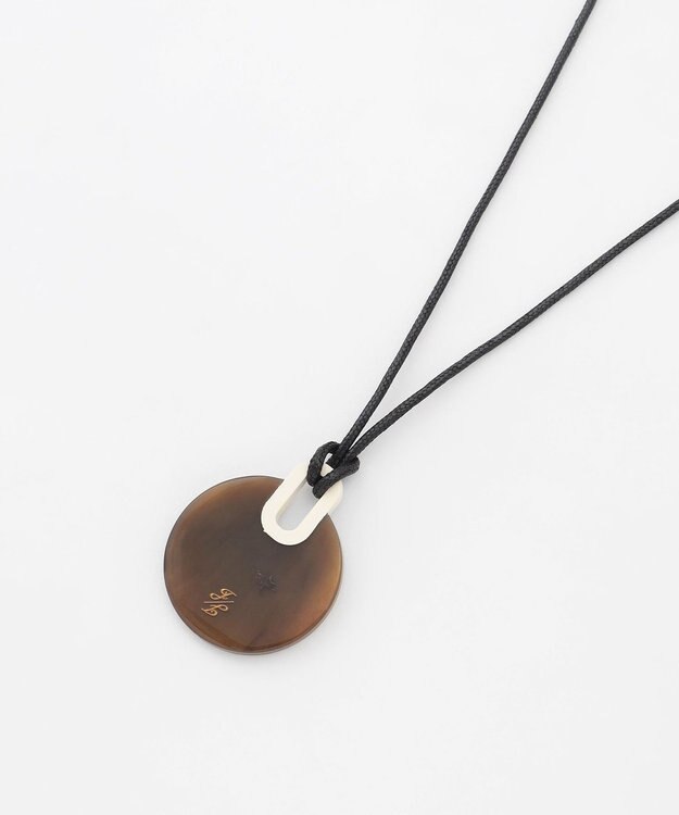 自由区 ウォーターバッファローワントップ ネックレス ブラウン系