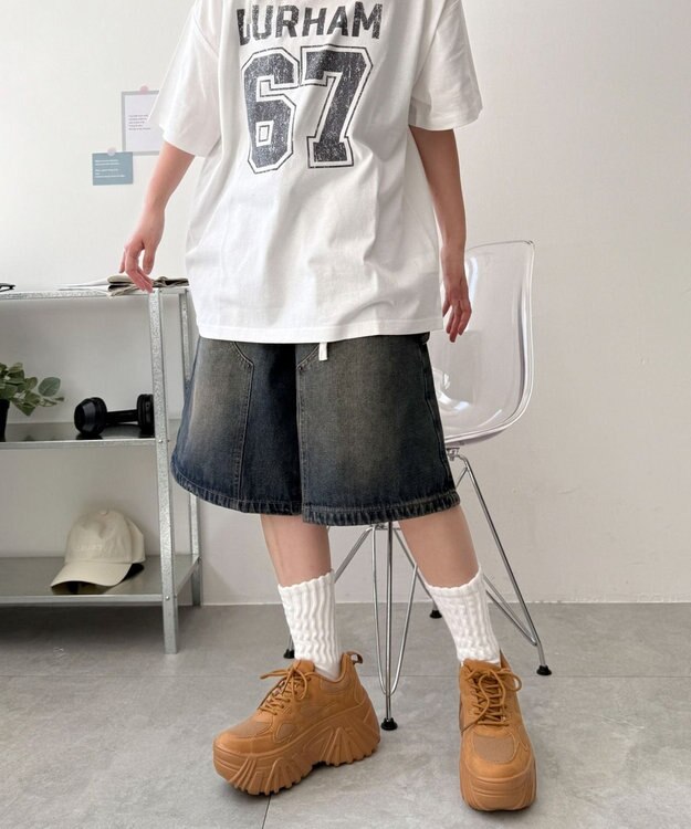 WEGO 【SMLサイズ展開】ボリュームスニーカー キャメル