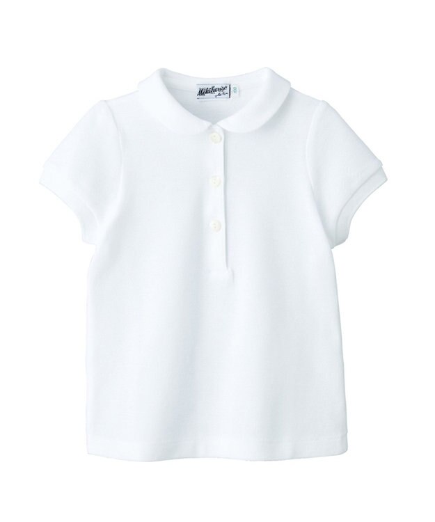 MIKI HOUSE HOT BISCUITS 【ミキハウス】【95-130cm】 カノコ素材の半袖ポロシャツ(丸襟)