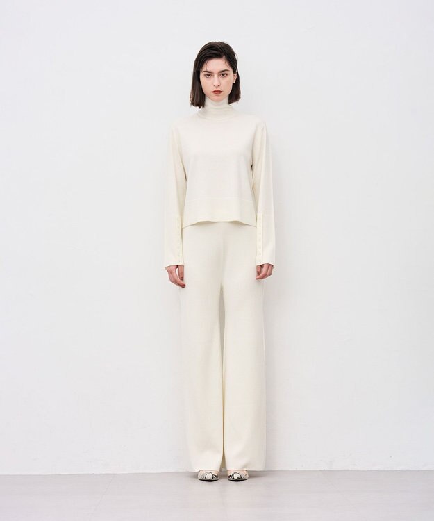 uncrave ハイゲージニット フレアパンツ オフ