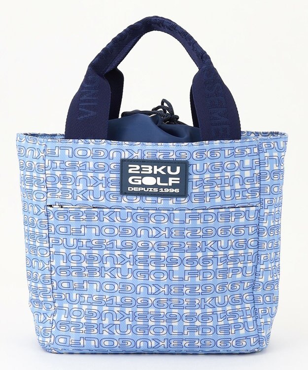 23区GOLF 【UNISEX】オリジナルギンガムチェック 保冷カートバッグ スカイブルー系3