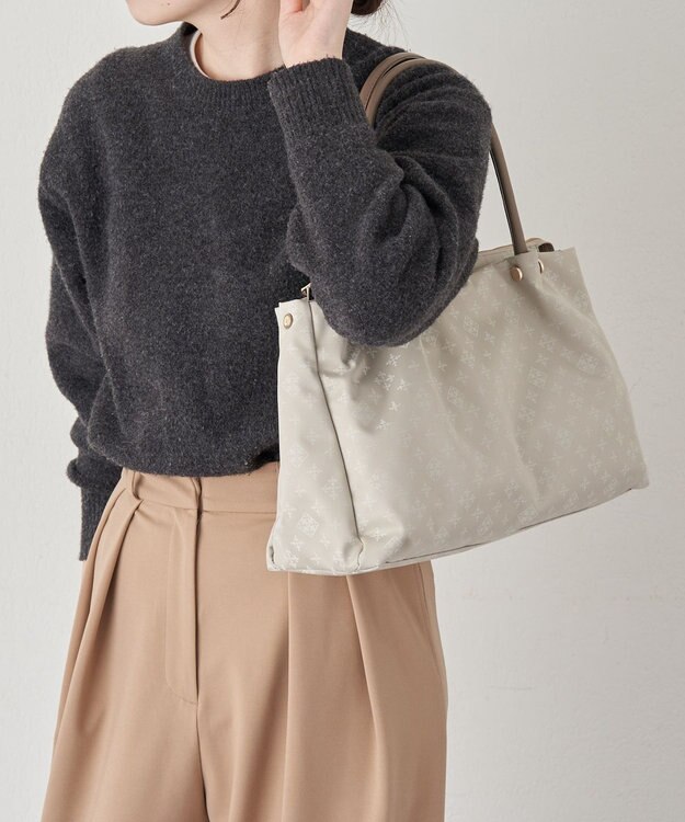 russet ナイロン三層2WAYトートバッグ(CE-1586) Ecru