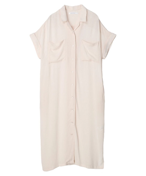 AMERICAN HOLIC 楊柳Ｗポケット開襟ワンピース Ivory