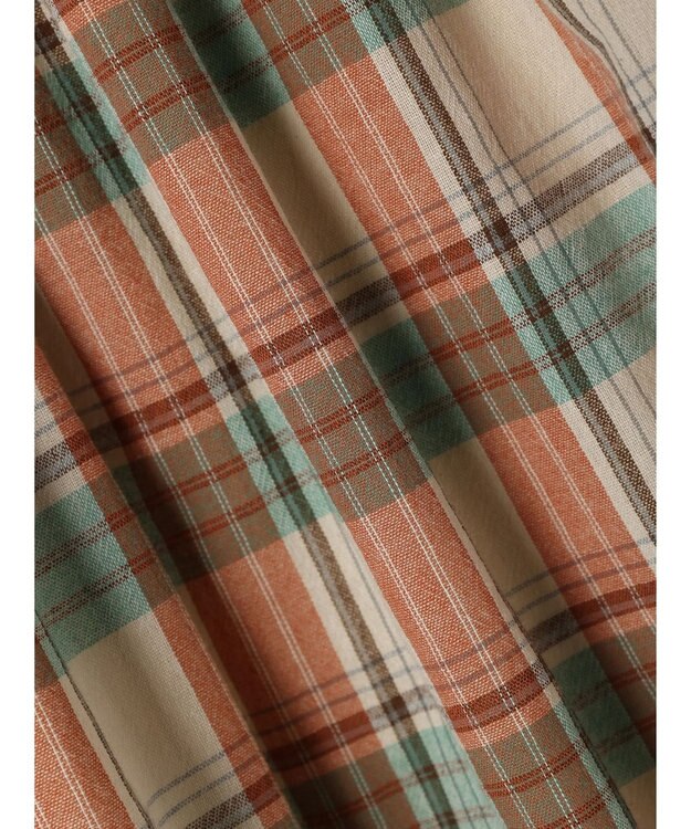 CRAFT STANDARD BOUTIQUE チェックギャザーロングスカート Beige