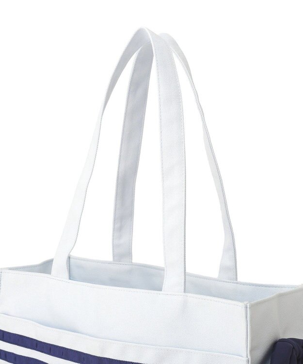 Maison de FLEUR マリンラインリボンスクエアトートバッグ Light Blue