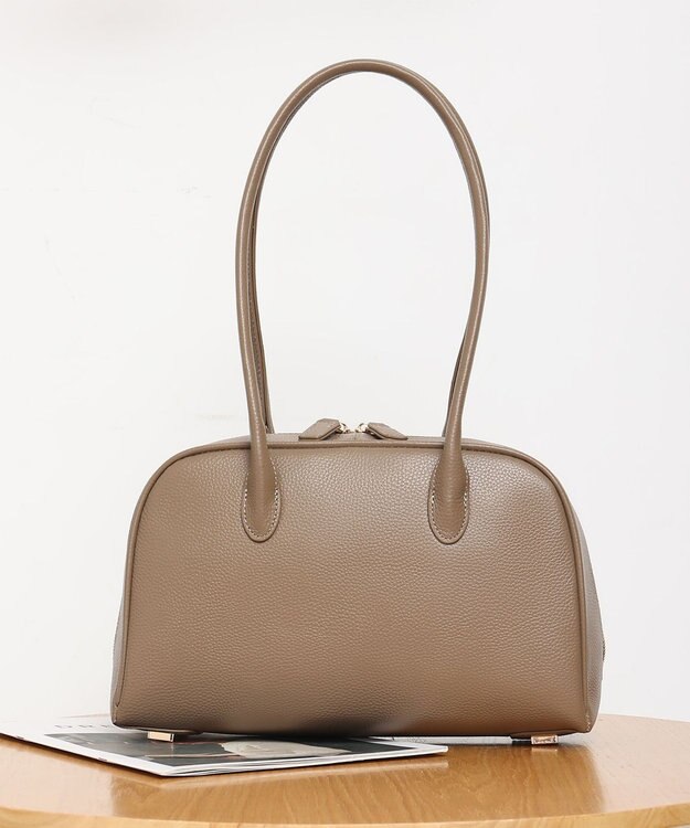 style code 【SNSで話題商品】本革ロングハンドルボストン　軽量　B5対応 トープ