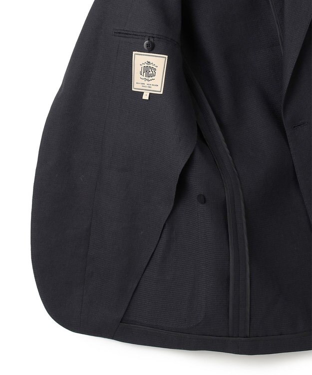 J.PRESS MEN 【WEB・一部店舗限定】リネンコットンワッフル ジャケット ネイビー系
