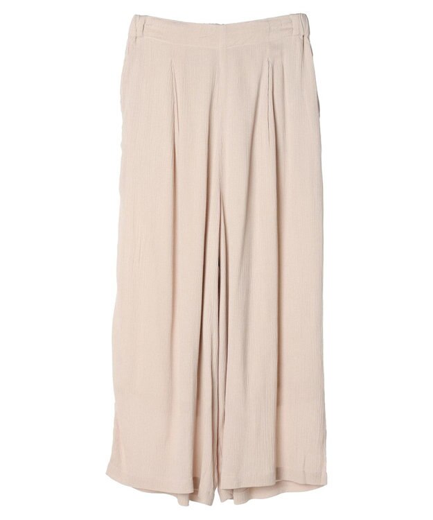 earth music&ecology レーヨンクレープイージーパンツ Beige