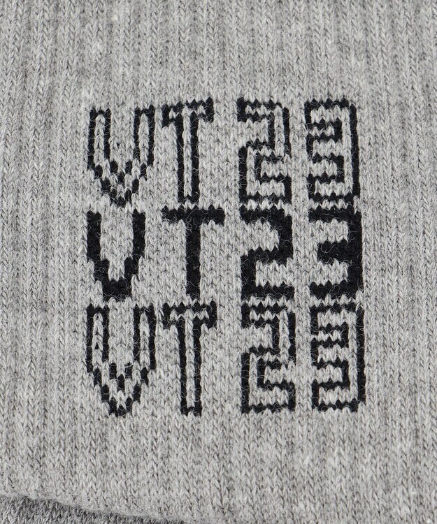 23区GOLF 【MEN】ロゴ レギュラーソックス ライトグレー系