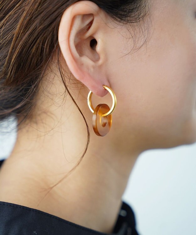 susui 【doughnut】フープピアス L (YGMAT)_片耳 ブラウン