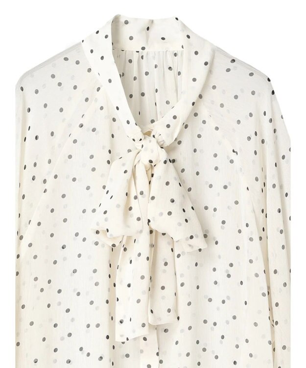 Green Parks AnriettMusee シアーボウタイブラウス Dot