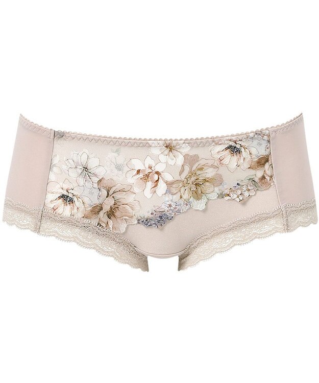 WACOAL ボーイレングス ショーツ 【リボンブラ 脇すっきり】 BXB443とペア はきこみ丈あさめ やわらかく伸びる(バック) レディース PXB643 /ワコール サンドベージュ