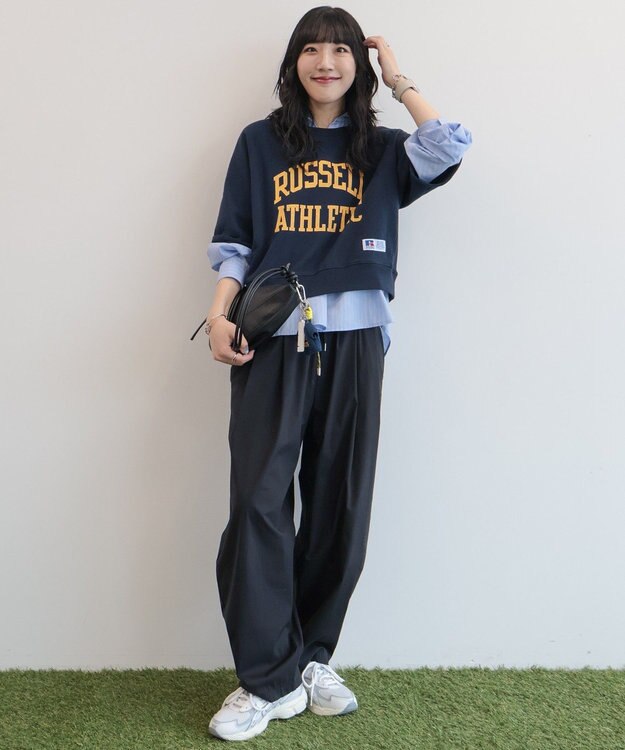 AMERICAN HOLIC 【RUSSELL】ロゴ半袖スウェット Navy