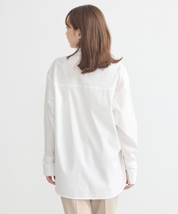 earth music&ecology ２ｗａｙマントスリーブシャツ Off White