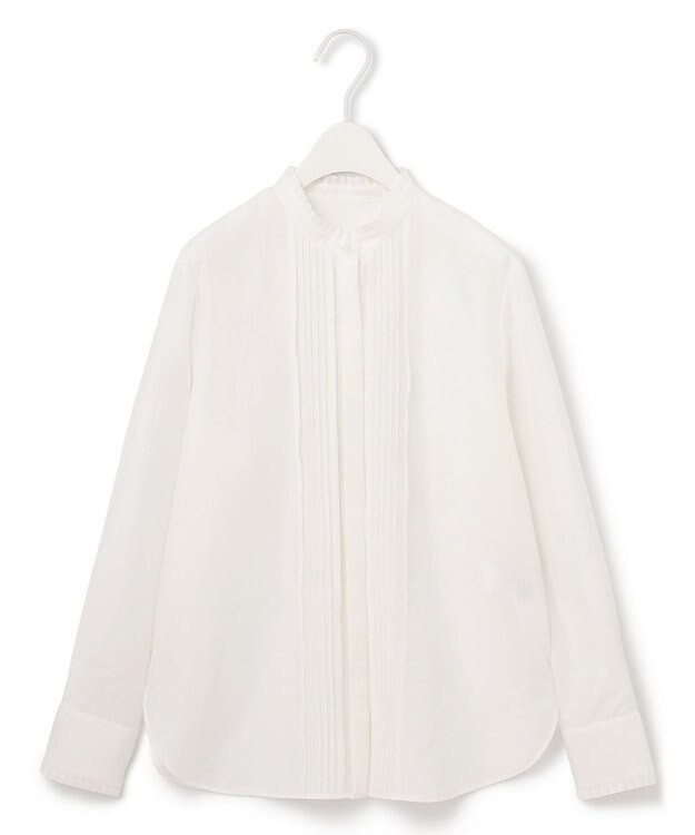 ICB 【洗える】 セシェシルキーローン シャツブラウス オフホワイト系