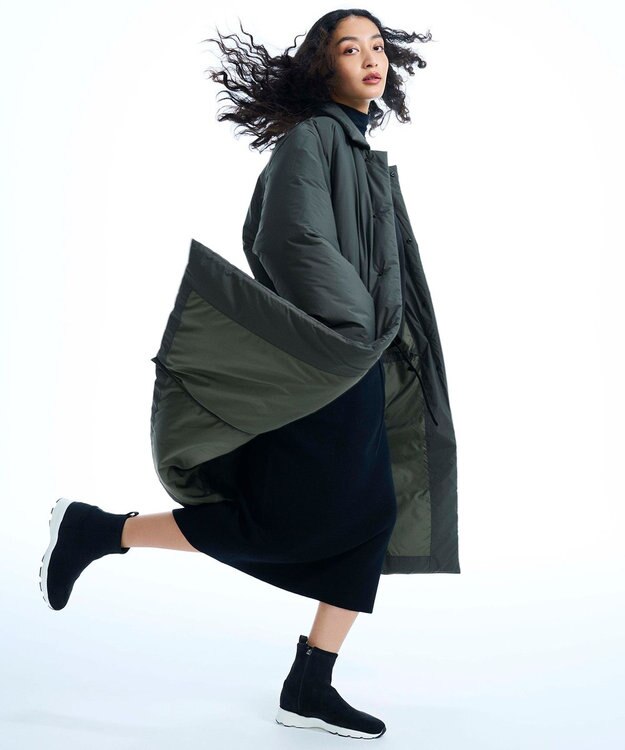 UNFILO 【訳アリ特価】HOTOPIA ロングコート ダークグリーン系