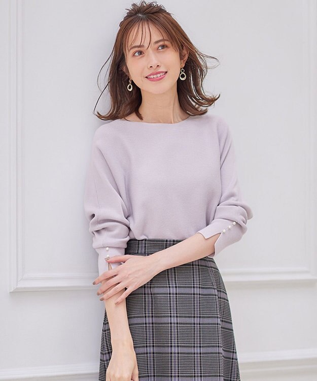 ANY SIS 【洗える】ドルマンスリーブ ニット ラベンダー