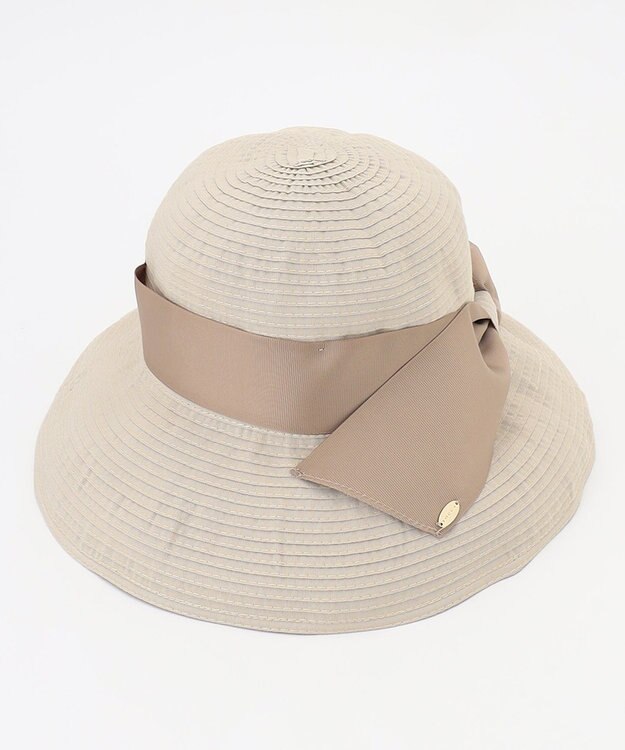 TOCCA 【UV95%以上カット・吸水速乾・抗菌防臭・洗える・サイズ調整可】GROSGRAIN RIBON HAT 帽子 ベージュ系