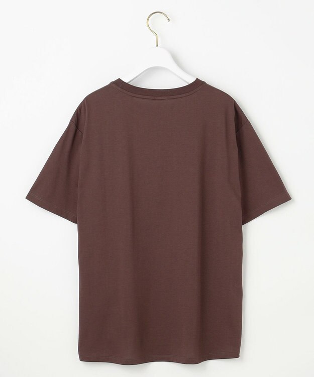 ANY SIS 【洗える】ロゴ刺繍 Tシャツ ブラウンスパンコール