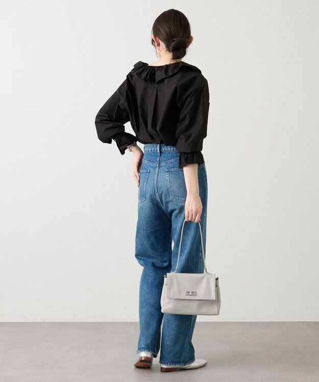 russet ソフトレザーフラップミニトートバッグ(CE-1674) L.Gray