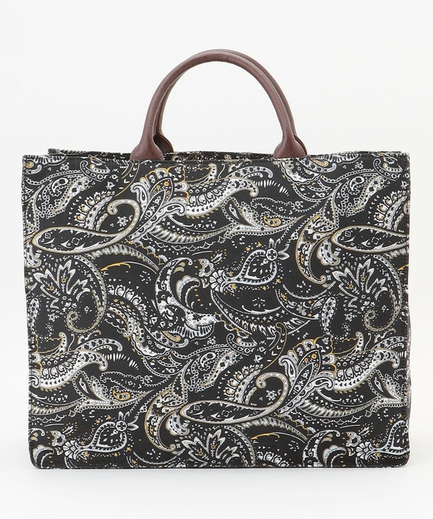 自由区 【カタログ掲載】ペイズリープリント トートバッグ ネイビー