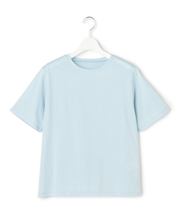 23区 【先行予約】シアーコンフォート クルーネック Tシャツ スカイブルー系