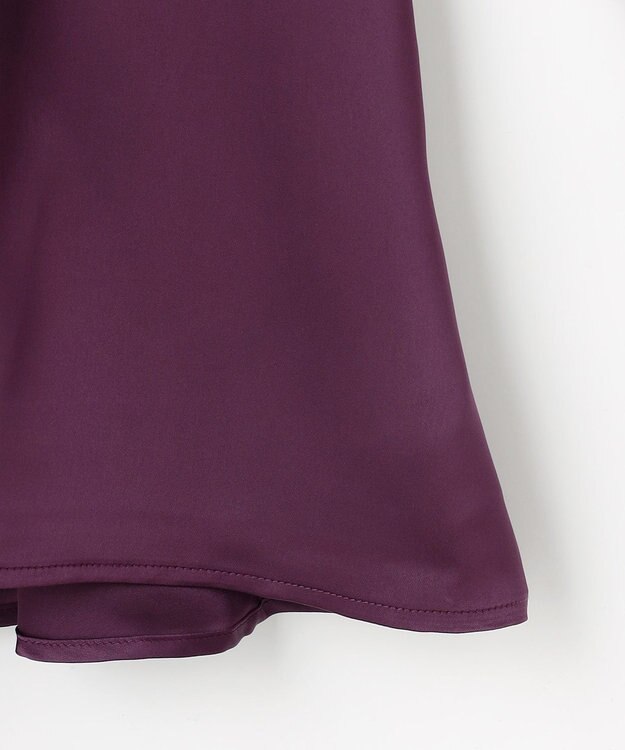 ANY L 【WEB限定】サテンコンビペプラムカットソー ワイン