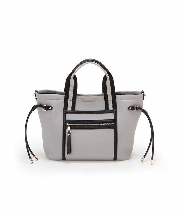 TOPKAPI 【新色追加】【TREASURE TOPKAPI】ネオプレン フロントポケット 2way ショルダー付き ミニトートバッグ グレー