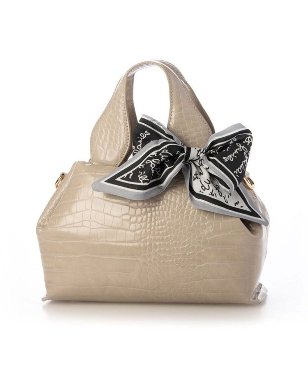 UNBILLION カシュカシュ cachecache / スカーフ付きラウンドミニショルダー グレー