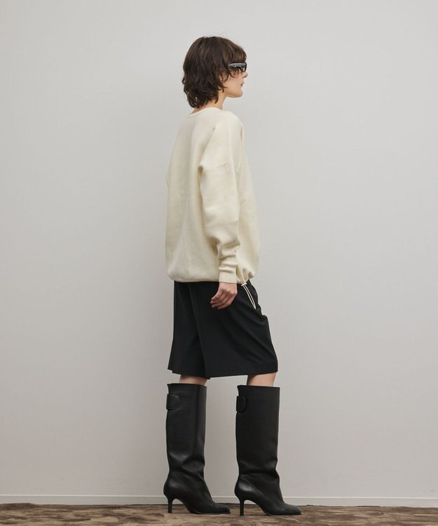 GRACE CONTINENTAL スウェットライクニットトップ ホワイト