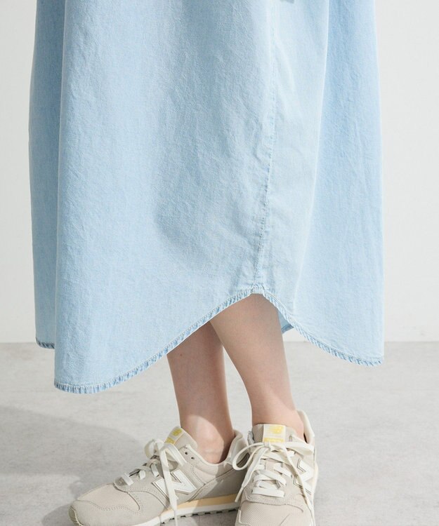 Green Parks シアーデニムシャツワンピース Light Indigo