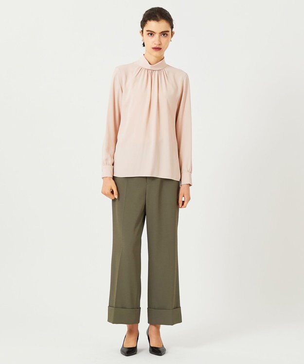 BEIGE， EVA / ハイネックロングスリーブブラウス Nude