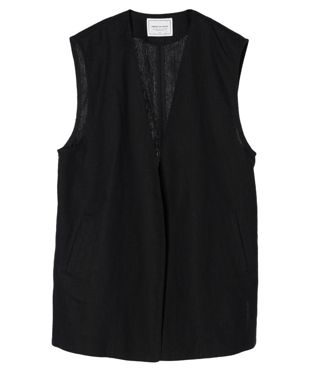 AMERICAN HOLIC リネンブレンドジレベスト Black