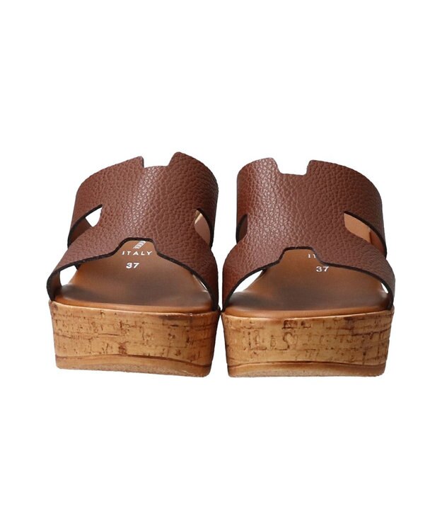 INTER-CHAUSSURES 【ITALIAN SHOEMAKERS】厚底ミュールサンダル ブラウン