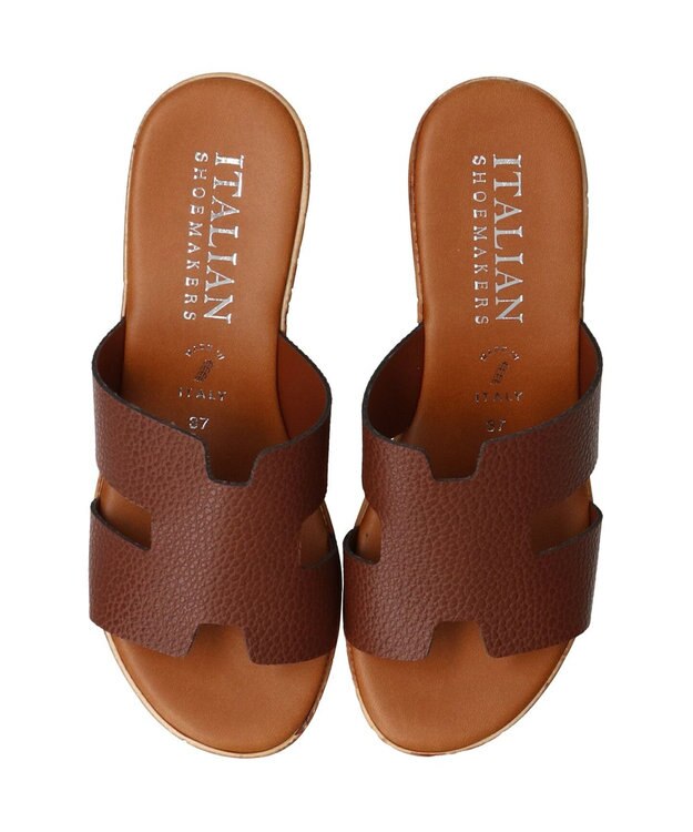 INTER-CHAUSSURES 【ITALIAN SHOEMAKERS】厚底ミュールサンダル ブラウン